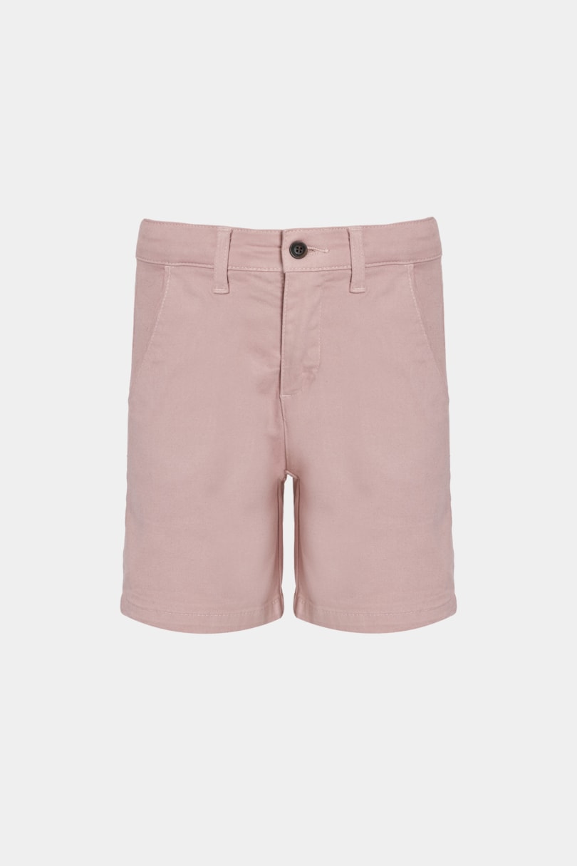 Bermuda Chino Infantil Color Sarjada Rosa Seco