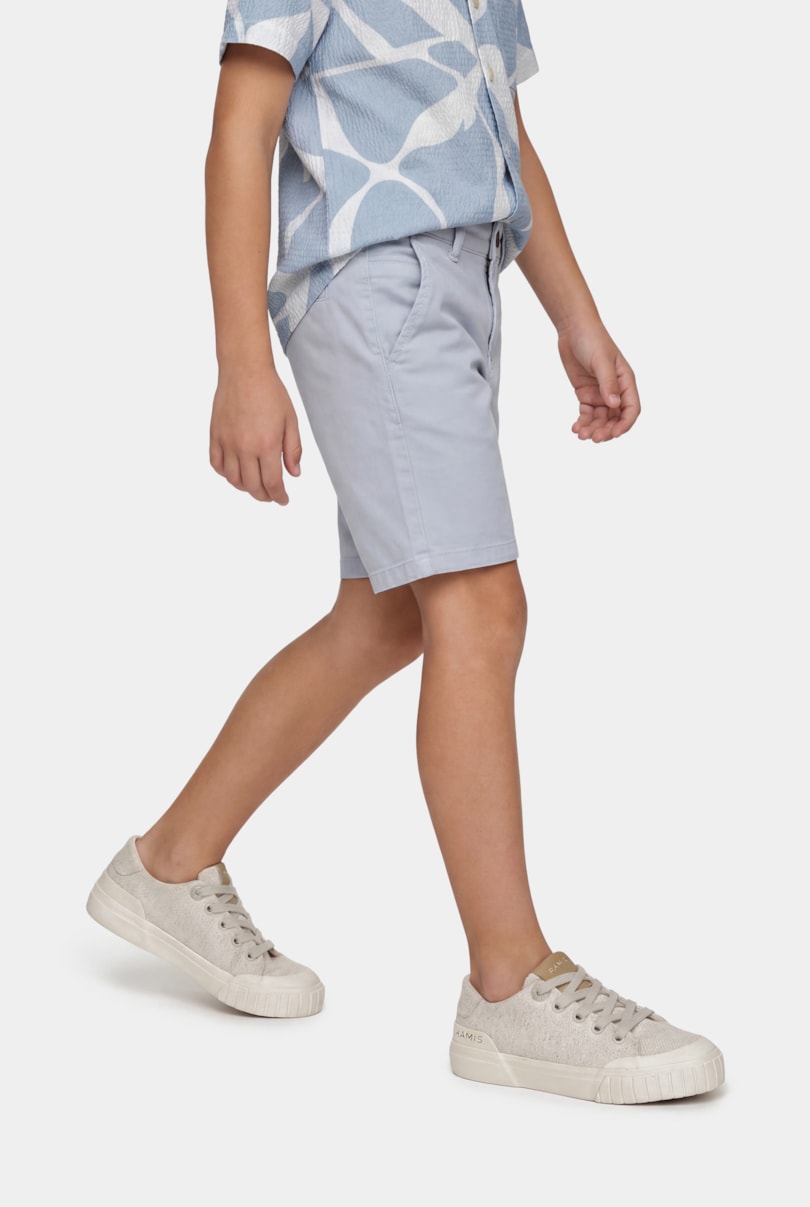 Bermuda Chino Infantil Color Sarjada Topazio - Não Ativar Mostruário