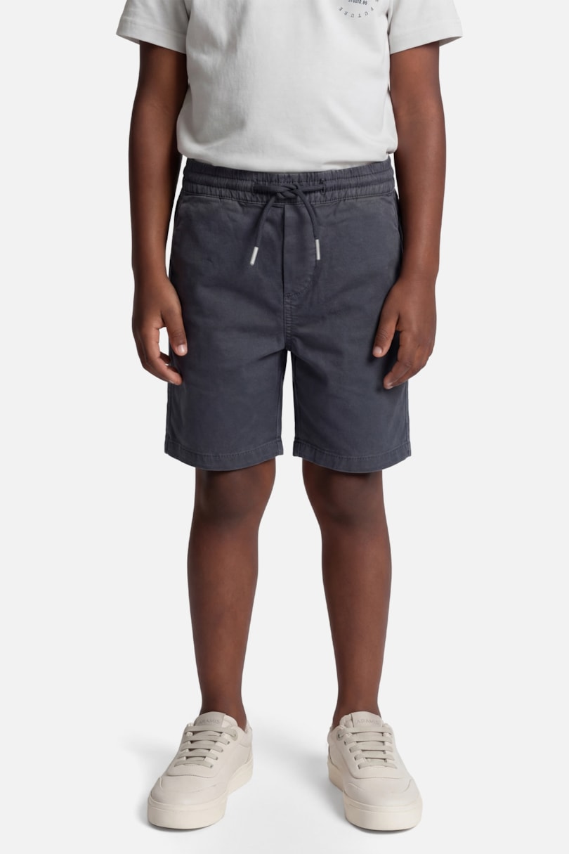 Bermuda Chino Infantil Com Elástico Azul Escuro