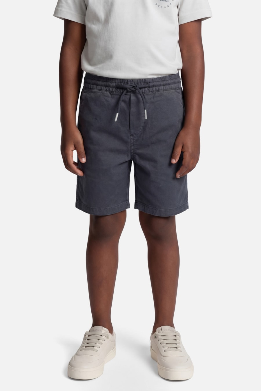Bermuda Chino Infantil Com Elástico Azul Escuro — foto 1 de 4