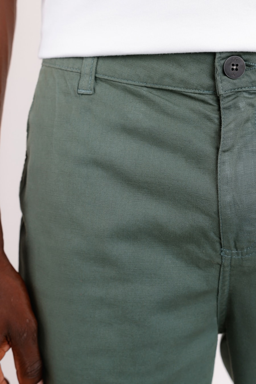 Bermuda Chino Maquinetada Verde Militar — foto 1 de 3