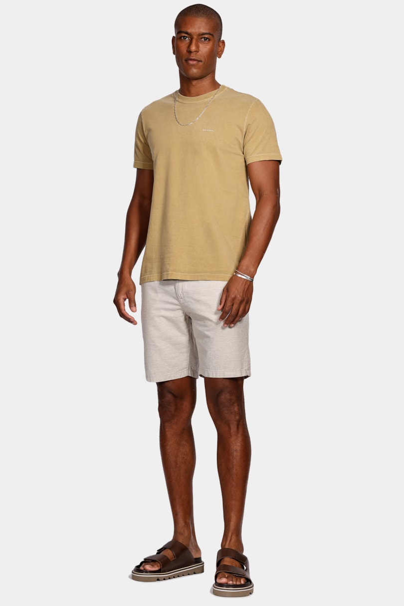 Bermuda Chino Média Rústica Areia