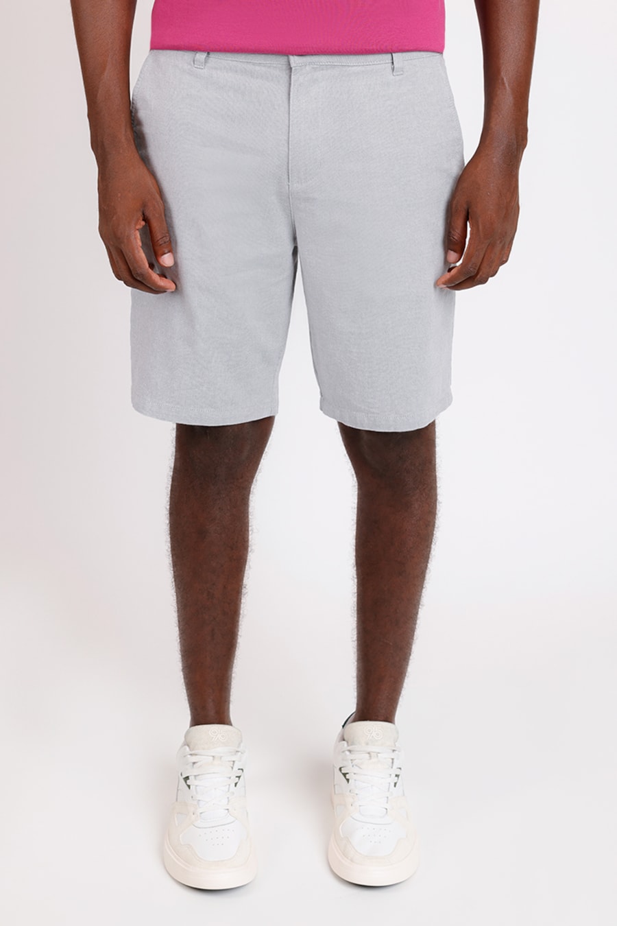 Bermuda Chino Oxford Out (Pa) Cinza — foto 1 de 5