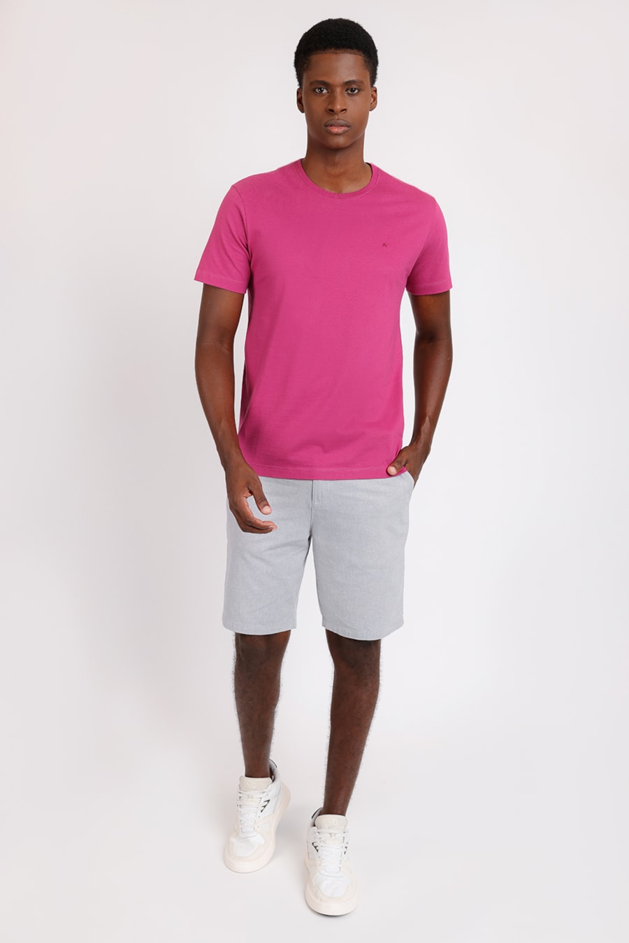 Bermuda Chino Oxford Out (Pa) Cinza — foto 2 de 5