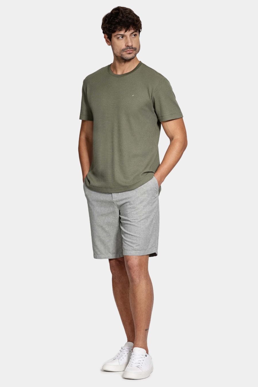 Bermuda Chino Oxford Out (Pa) Verde Militar — foto 2 de 6
