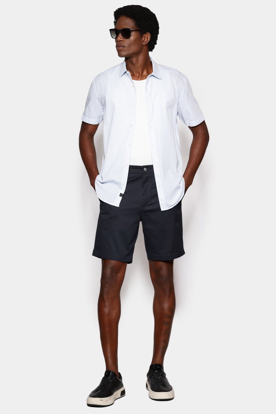 Bermuda Chino Premium Touch Moovexx Marinho — foto 2 de 6