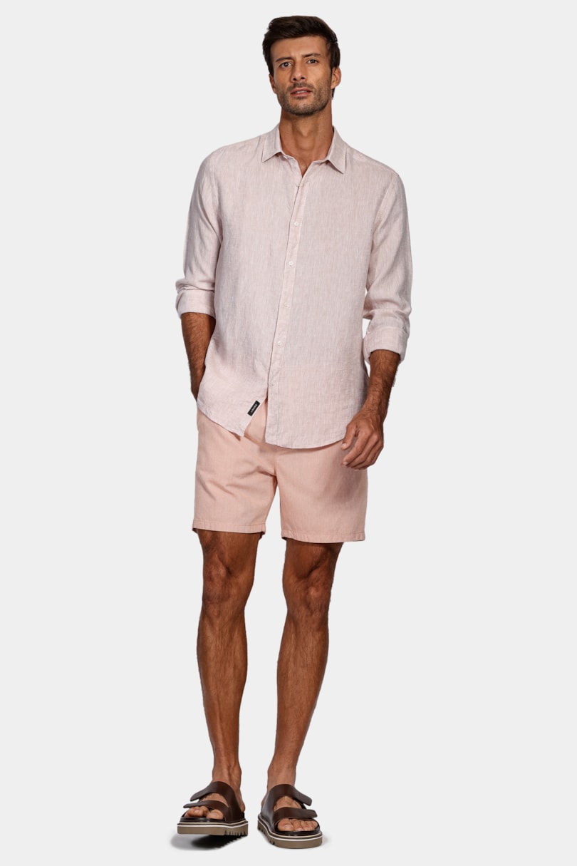 Bermuda Com Elástico Color Laranja Ferrugem