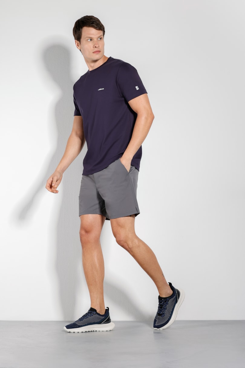 Bermuda Curta Tailored Flex Cinza