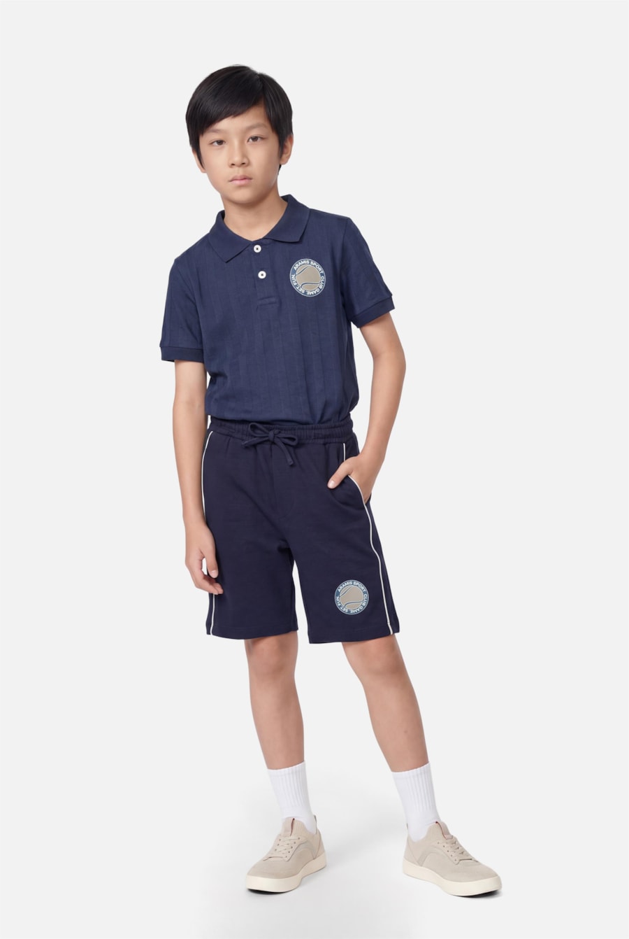 Bermuda Infantil Estampa Sport Marinho — foto 2 de 4
