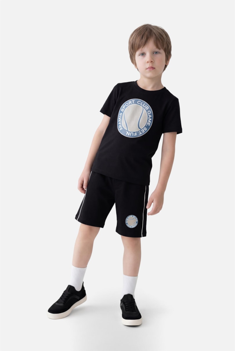 Bermuda Infantil Estampa Sport Preto