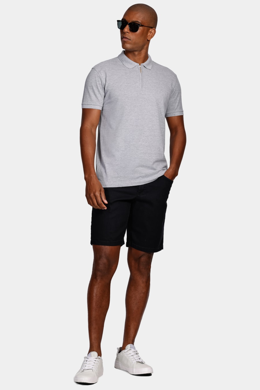 Bermuda Jeans Black Black Am Preto — foto 2 de 6