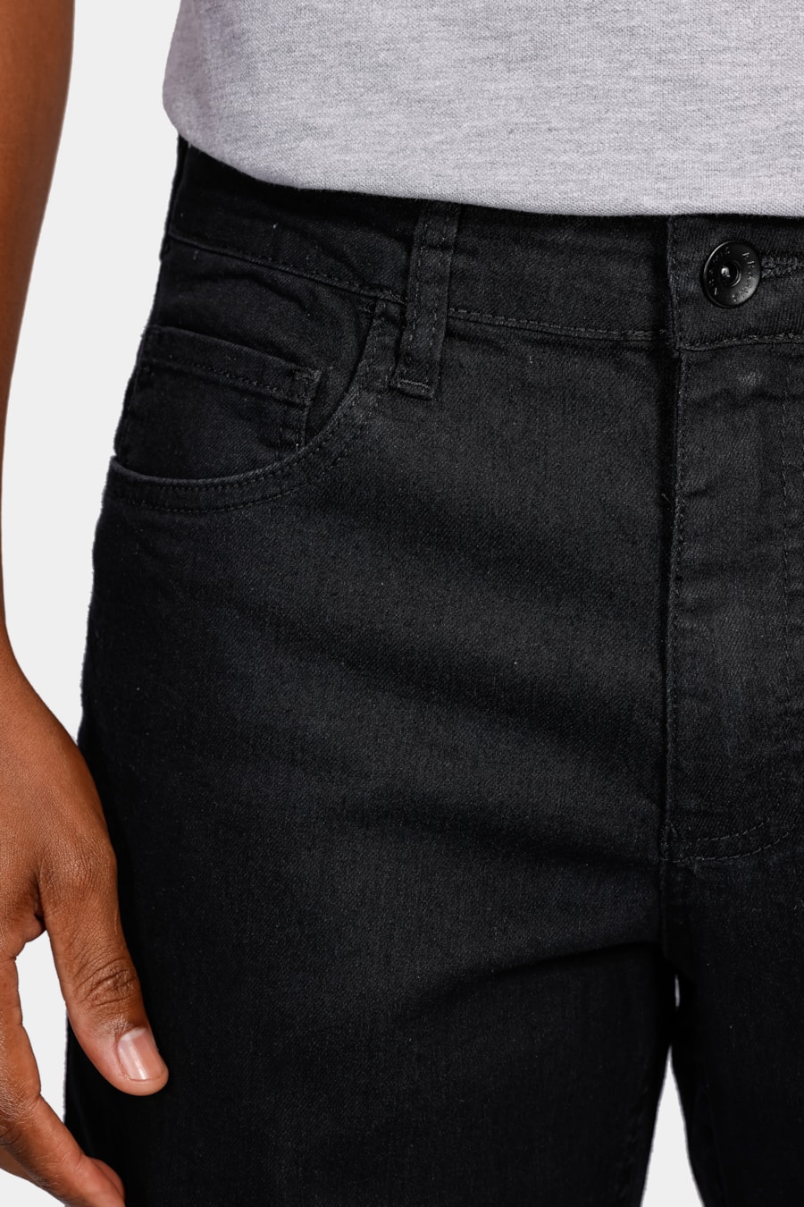 Bermuda Jeans Black Black Am Preto — foto 3 de 6
