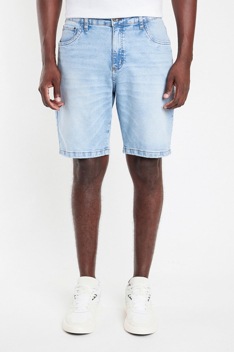 Bermuda Jeans Blue Delave (Pa) Azul Claro