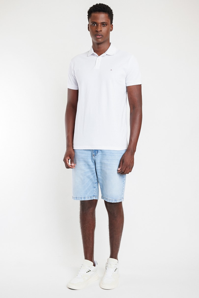 Bermuda Jeans Blue Delave (Pa) Azul Claro