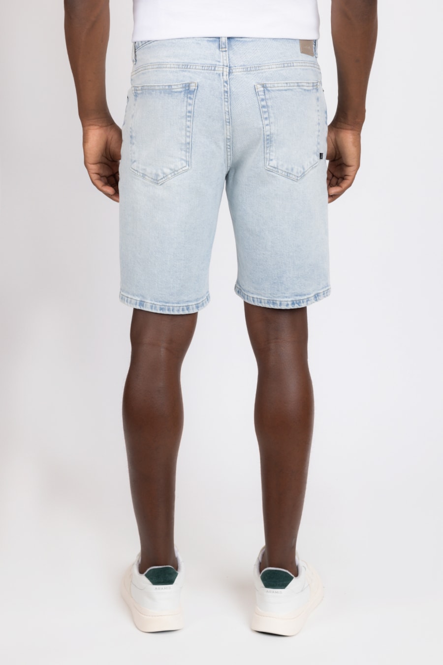 Bermuda Jeans Délavé Azul Claro — foto 3 de 3