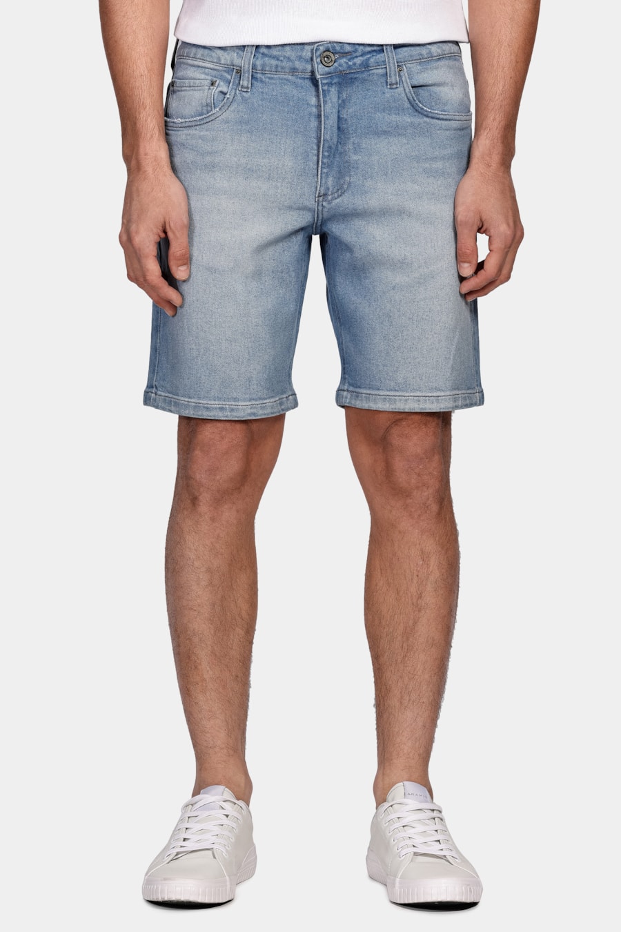 Bermuda Jeans Delave Estonada Azul Claro — foto 1 de 5