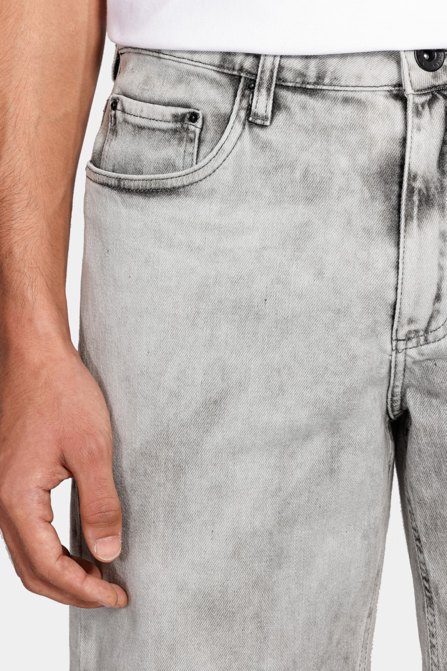 Bermuda Jeans Destroyer Black Preto — foto 3 de 5
