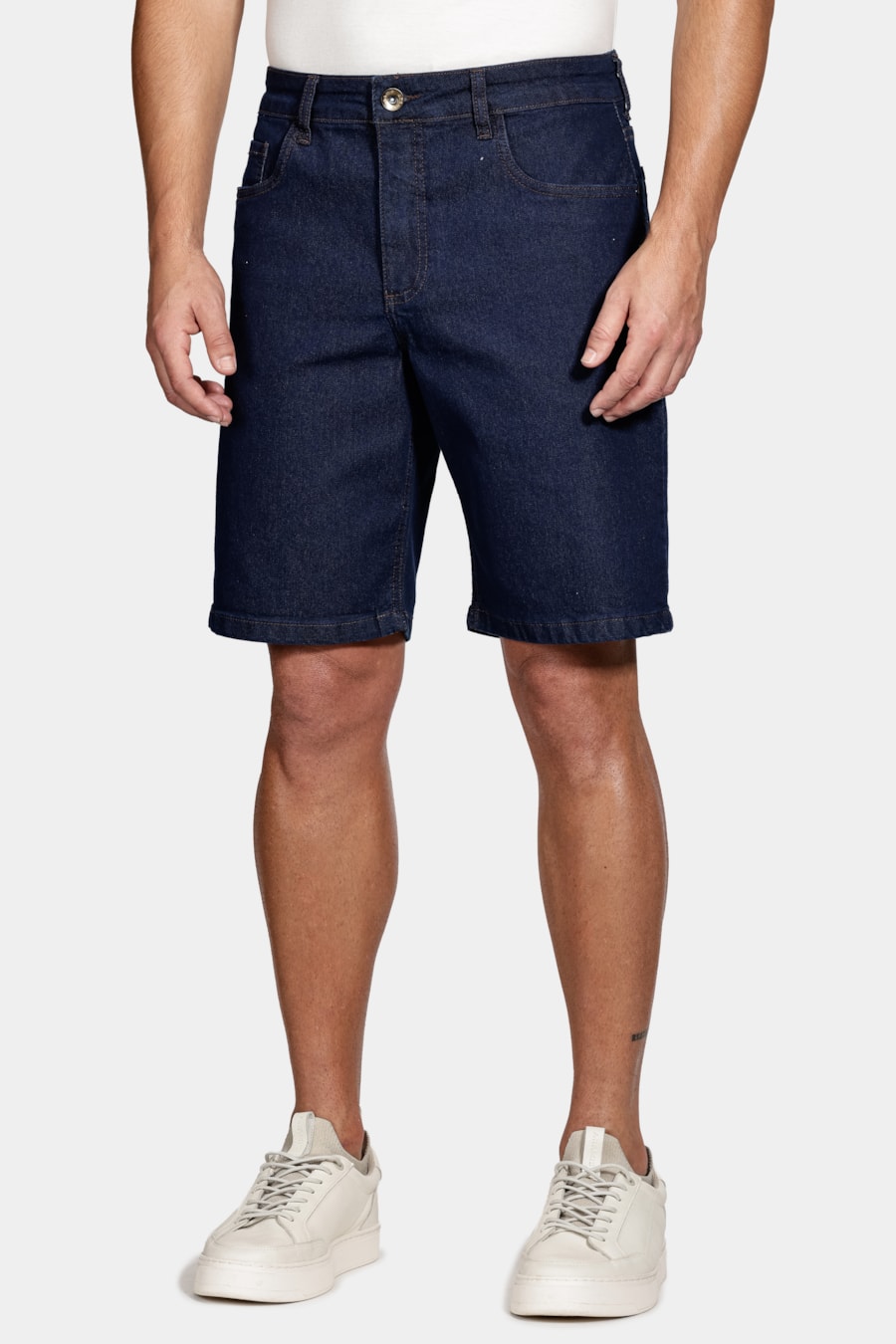 Bermuda Jeans Raw Denim Azul Escuro — foto 1 de 6