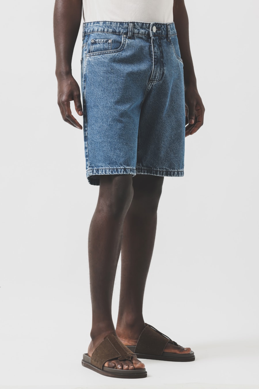 Bermuda Jeans St Five Pockets Azul Claro — foto 1 de 6