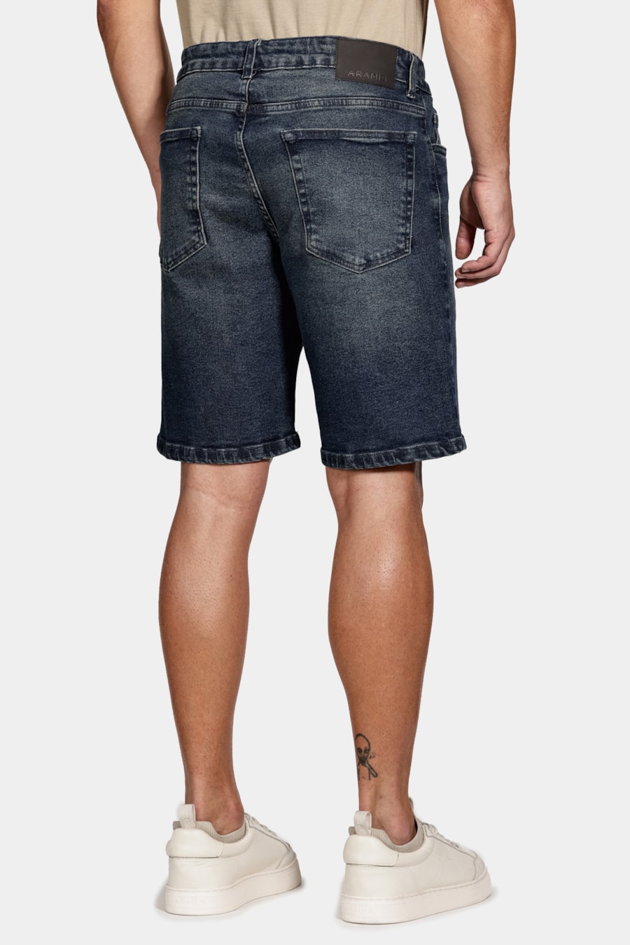 Bermuda Jeans Stonada Dirty Azul Escuro — foto 5 de 6