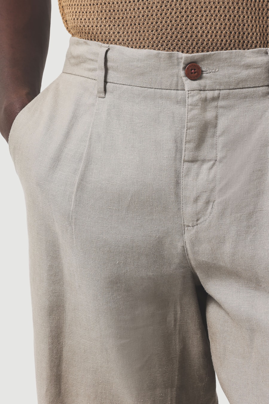 Bermuda Masculina Linho Meio Elástico Fendi 118 — foto 3 de 6