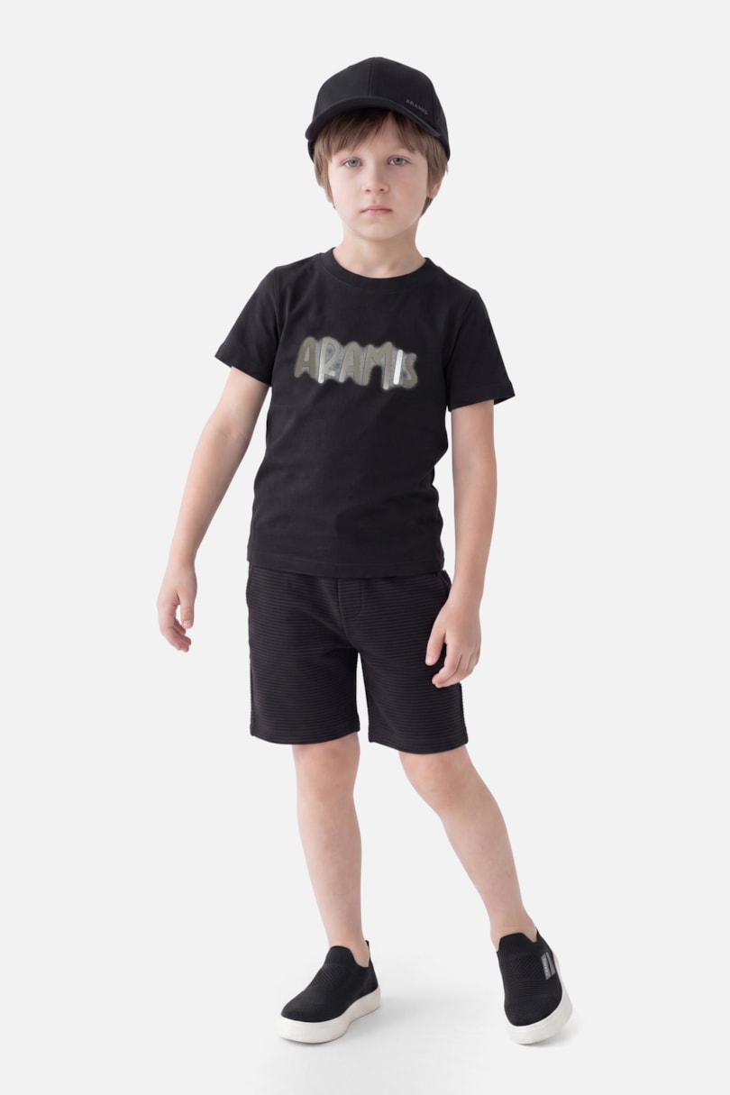 Bermuda Moletom Infantil Básica Preto