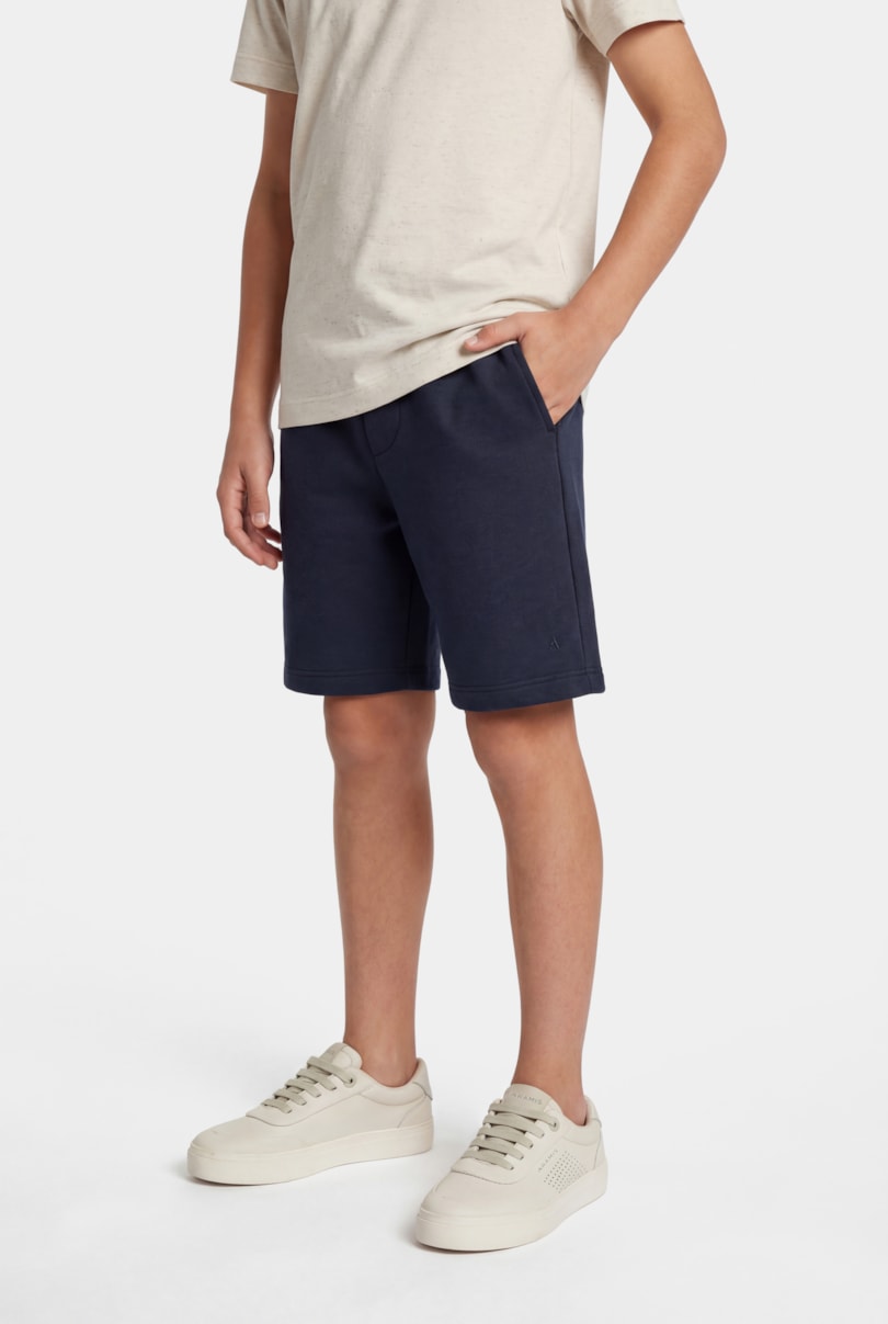 Bermuda Moletom Infantil Reta Marinho
