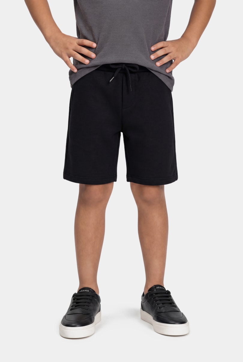 Bermuda Moletom Infantil Reta Preto