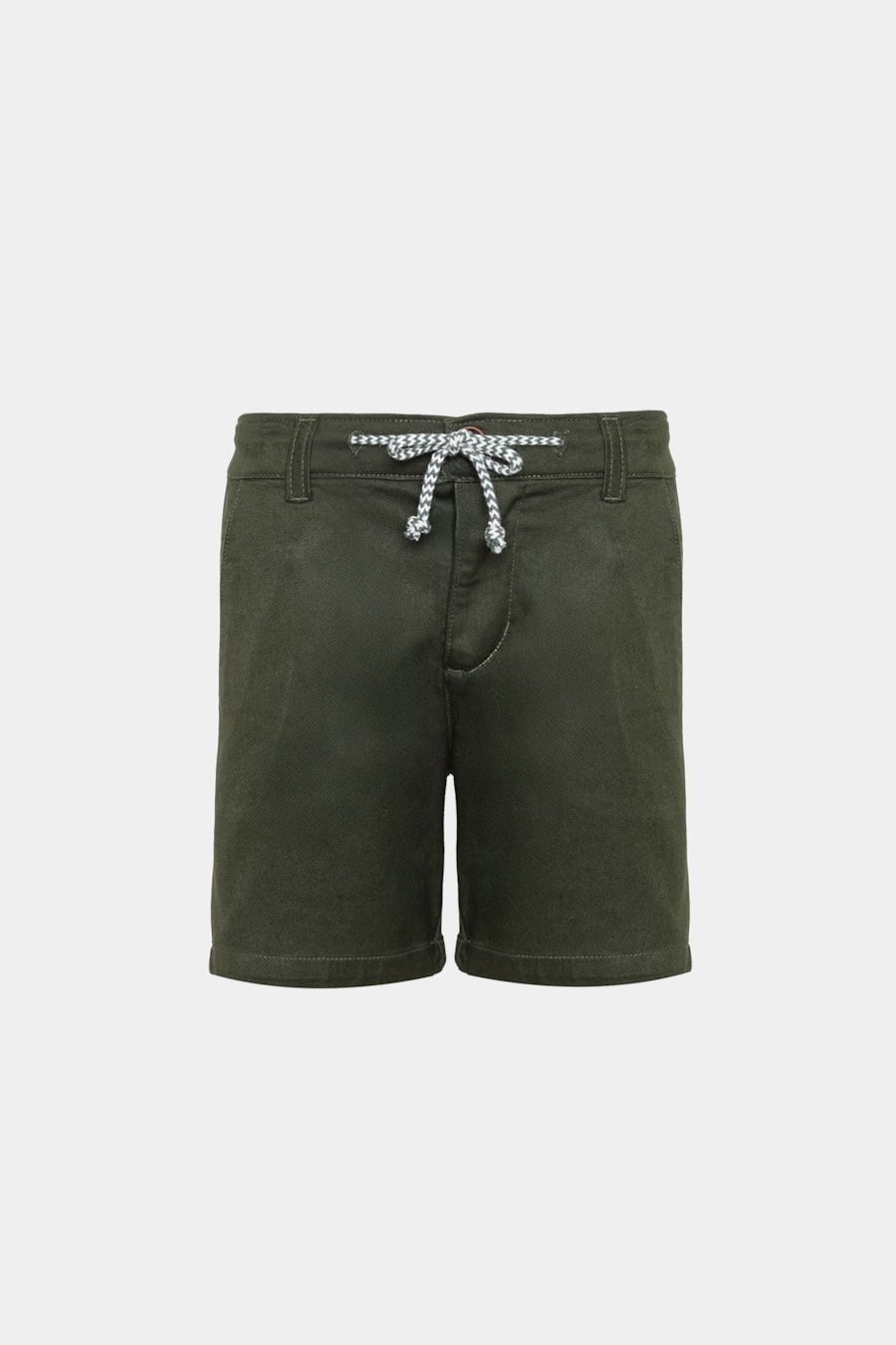 Bermuda Sarja Chino Infantil Maquinetada Verde Militar — foto 3 de 4