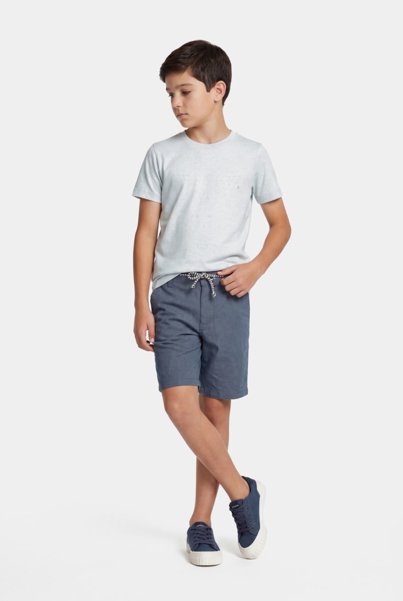 Bermuda Sarja Chino Infantil Marinho