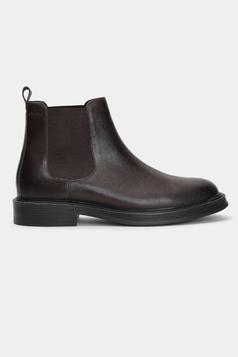Bota de Couro Chelsea Café