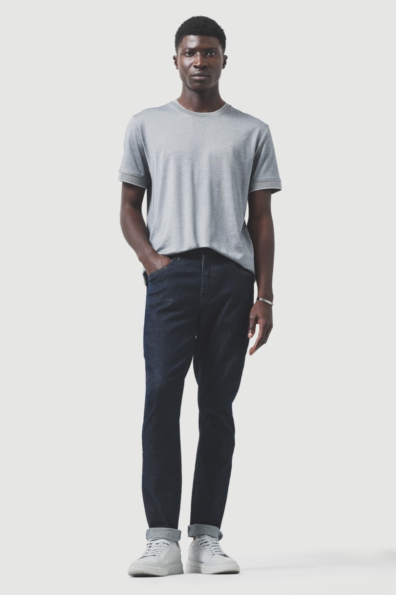 Caça Jeans Slim Amaciada Azul Escuro
