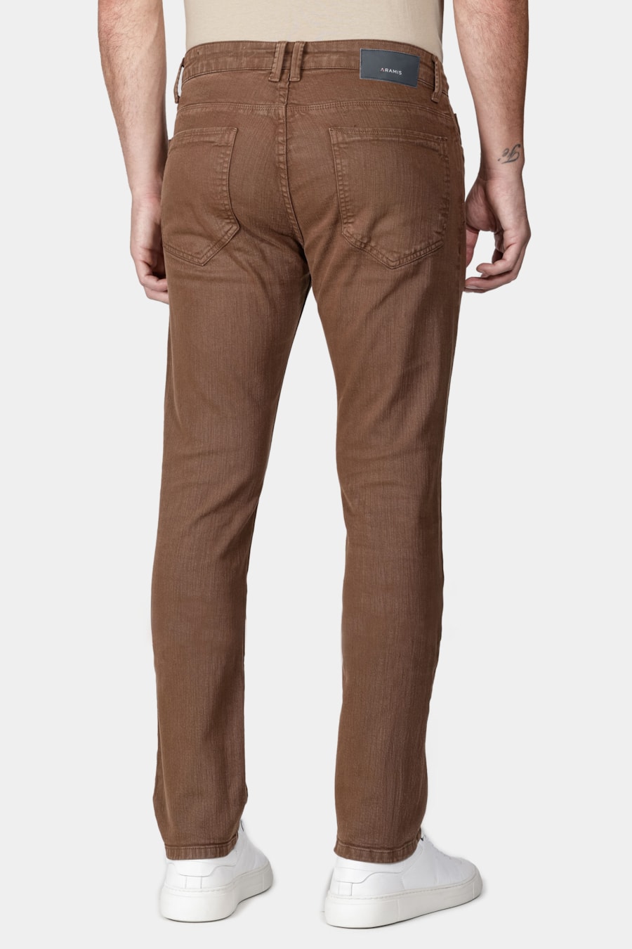 Calça 5 Pockets Sarja Textura Cáqui — foto 5 de 5