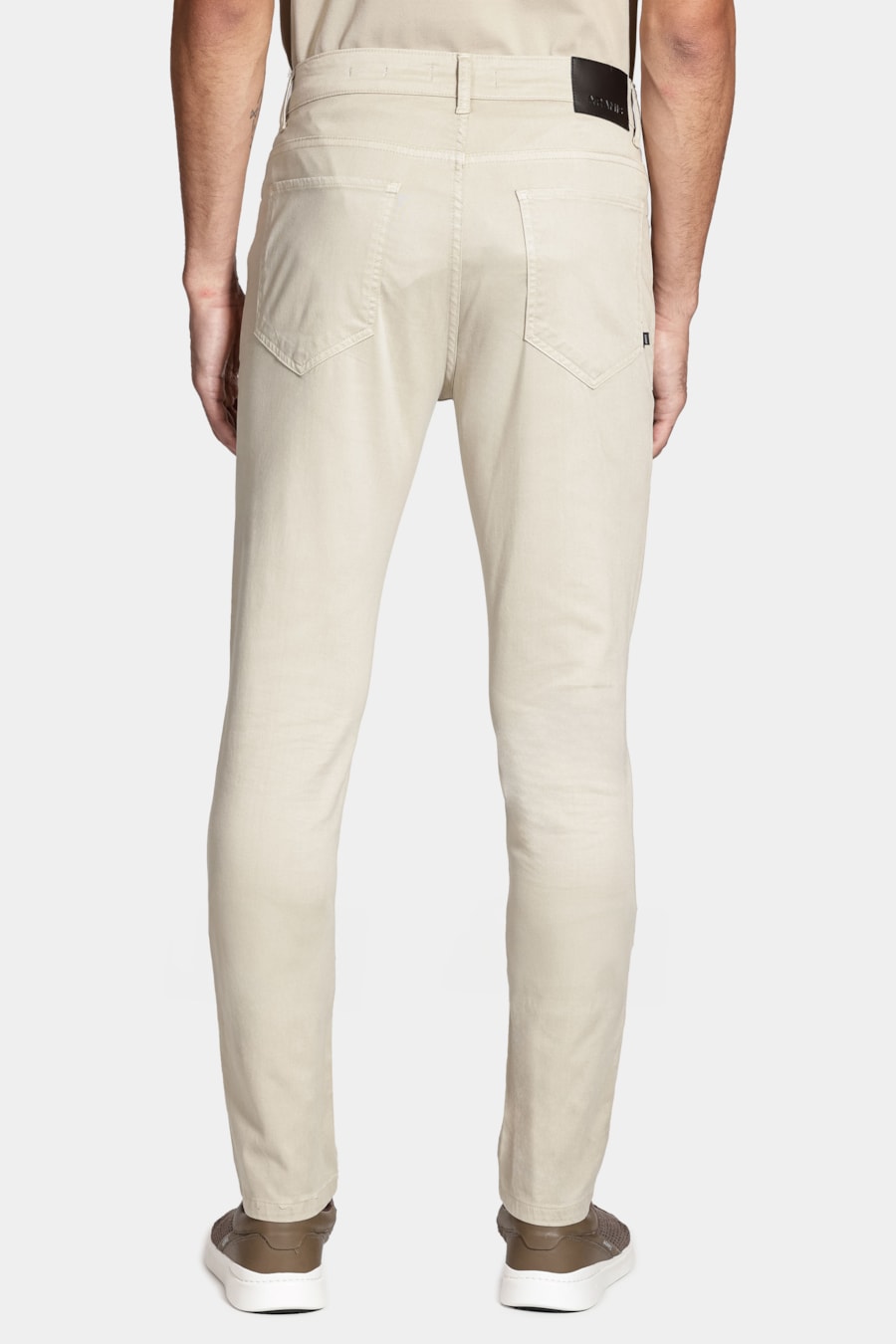 Calça 5 Pockets Slim Blend Lyocel Cáqui — foto 5 de 5