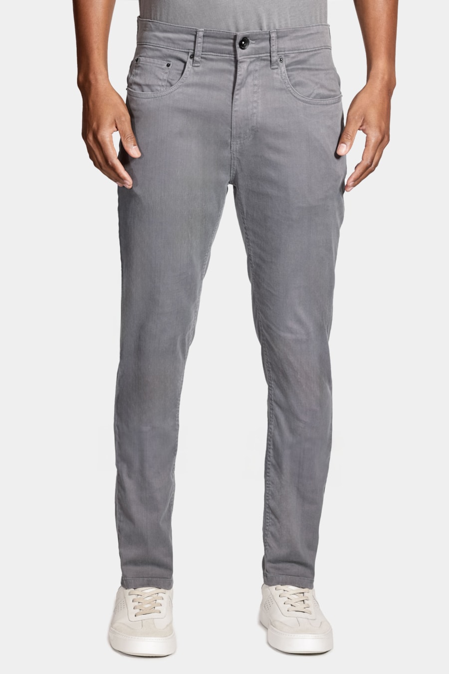 Calça 5 Pockets Slim Blend Lyocel Cinza — foto 1 de 6