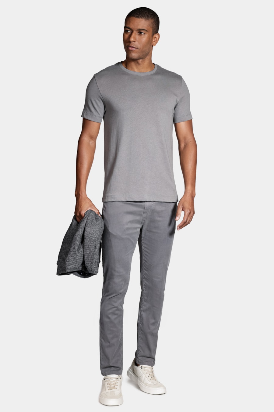Calça 5 Pockets Slim Blend Lyocel Cinza — foto 2 de 6
