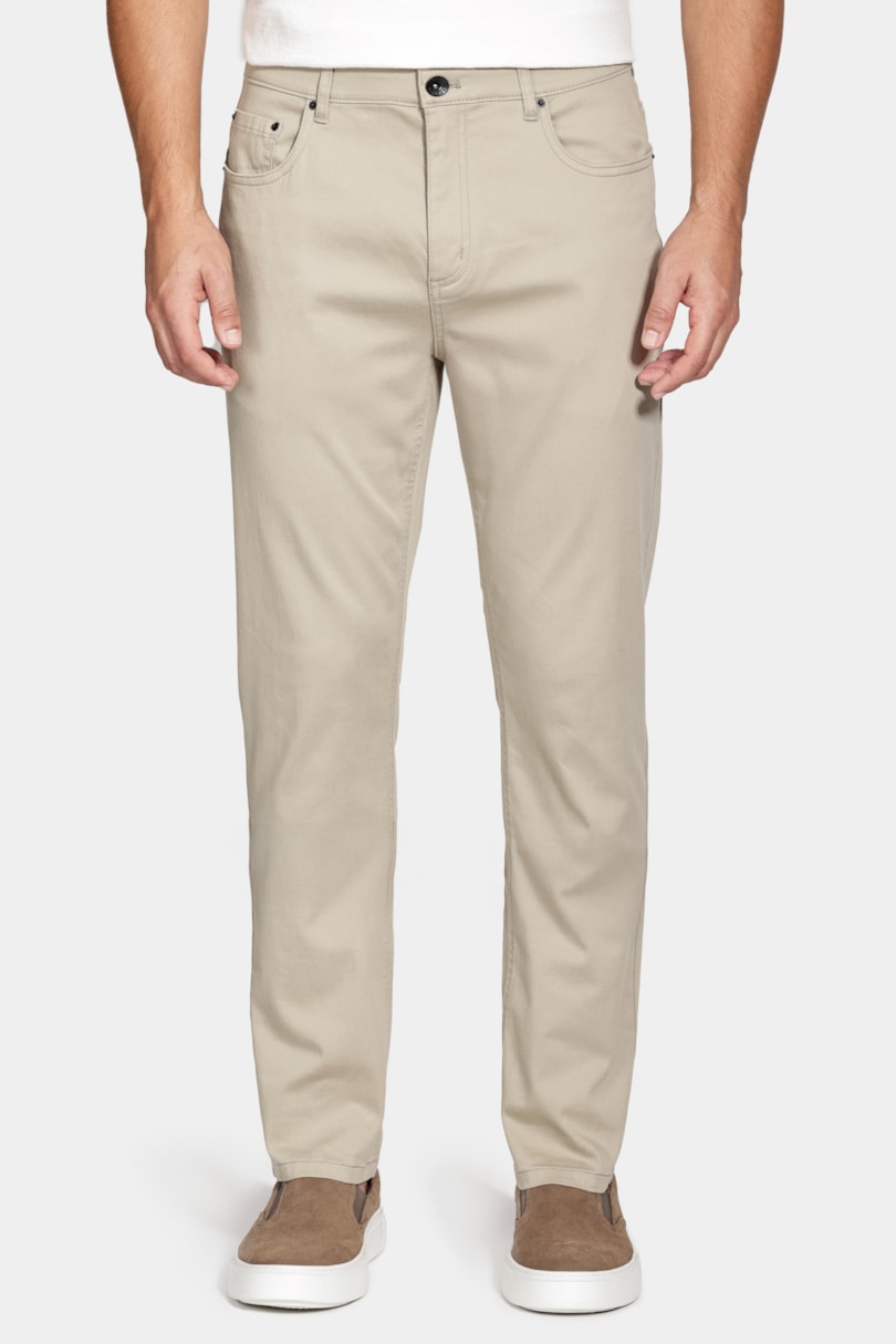 Calça 5 Pockets Slim Color Comfort Caqui