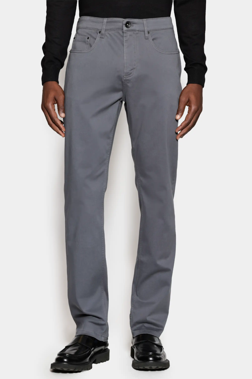 Calça 5 Pockets Slim Color Comfort Chumbo