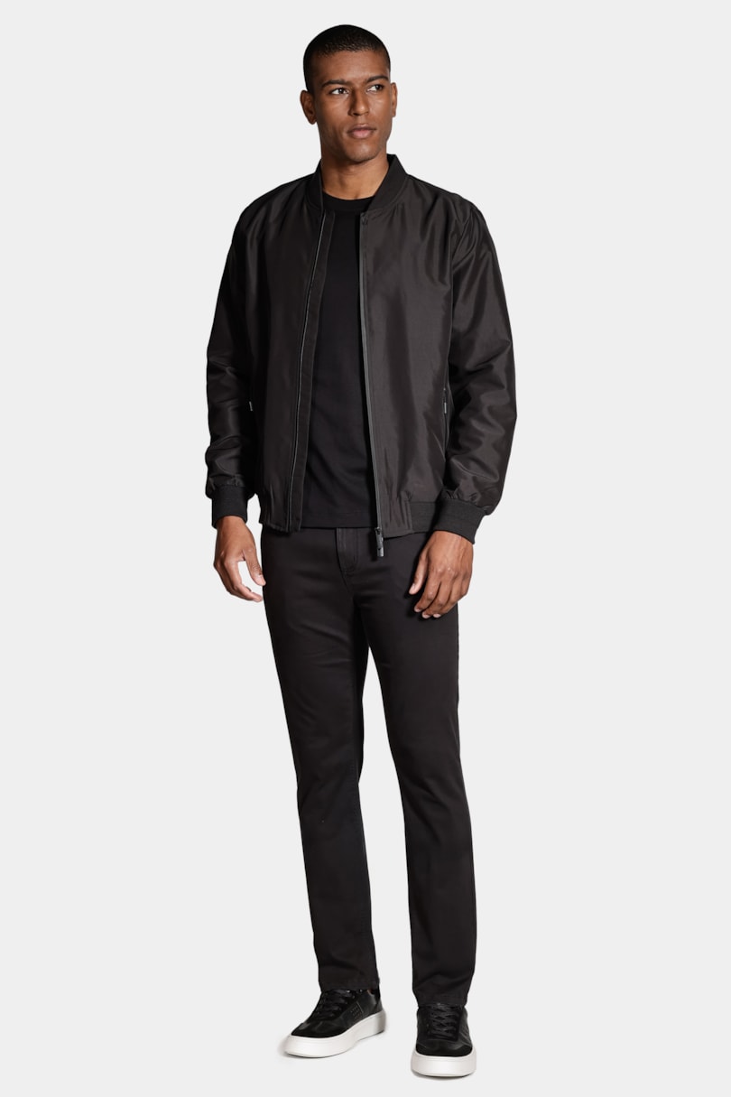 Calça 5 Pockets Slim Color Comfort Preto