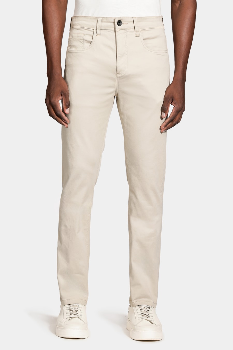 Calça 5 Pockets Stretch Areia — foto 1 de 6