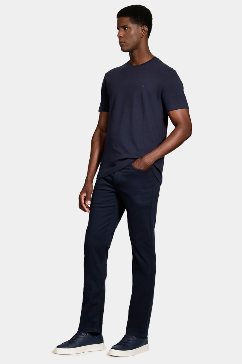 Calça 5 Pockets Stretch Marinho