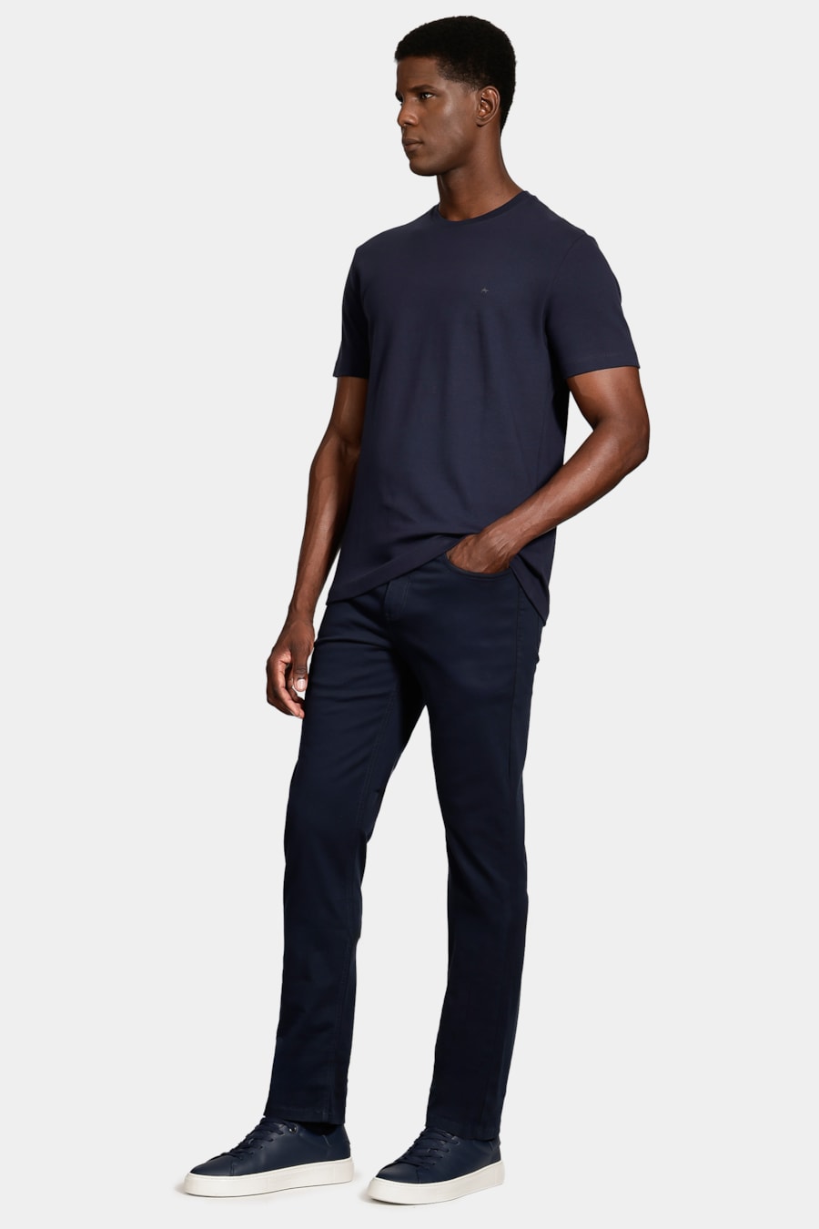 Calça 5 Pockets Stretch Marinho — foto 2 de 6