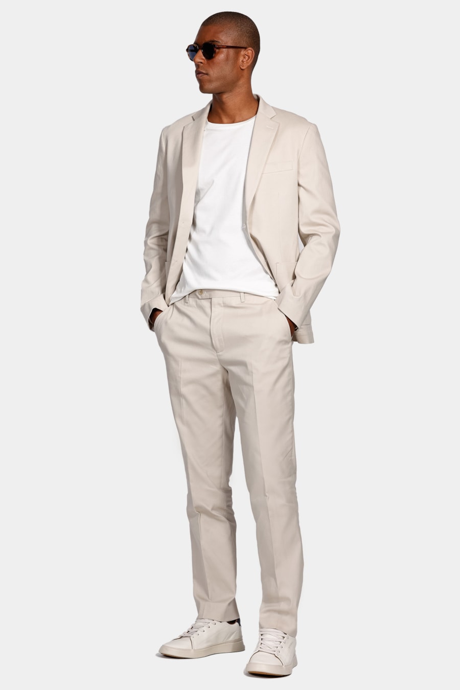 Calca Alfaiataria Canvas Super Slim (Pa) Off White — foto 2 de 5