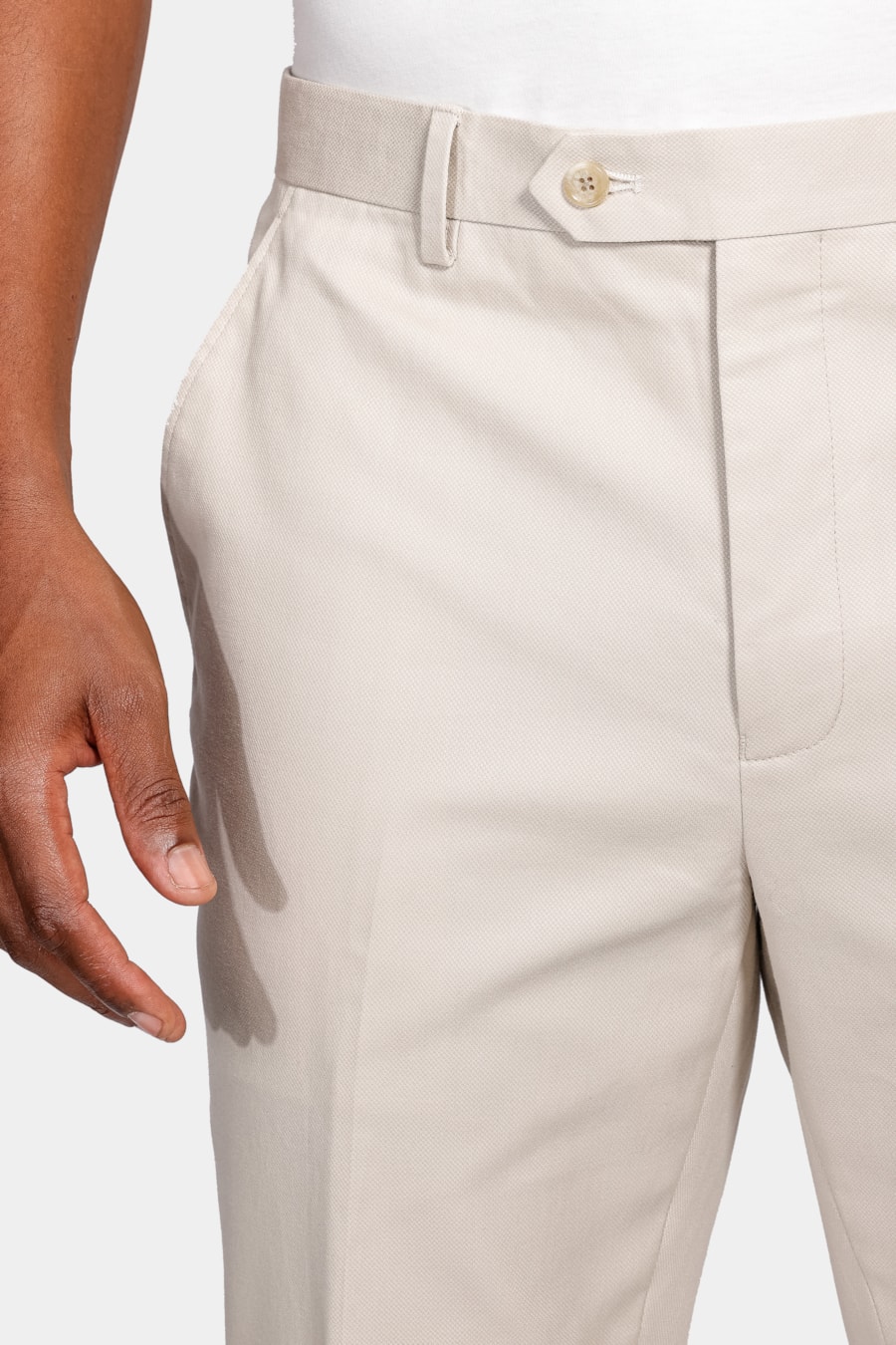 Calca Alfaiataria Canvas Super Slim (Pa) Off White — foto 3 de 5