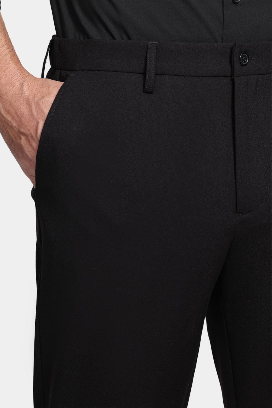 Calca Alfaiataria Cós Elastico Preto — foto 3 de 5