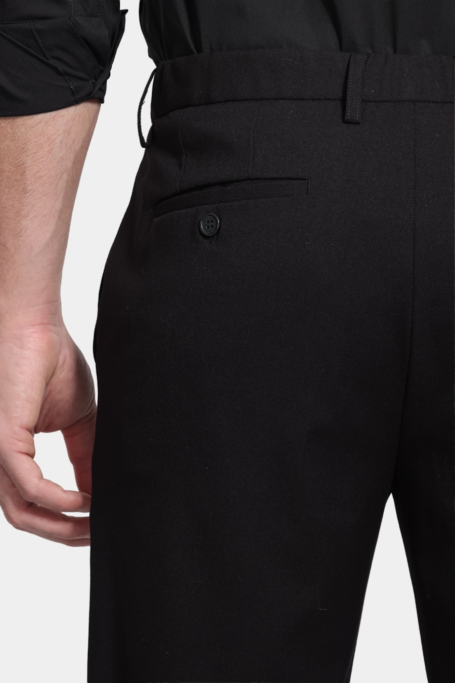 Calca Alfaiataria Cós Elastico Preto — foto 4 de 5