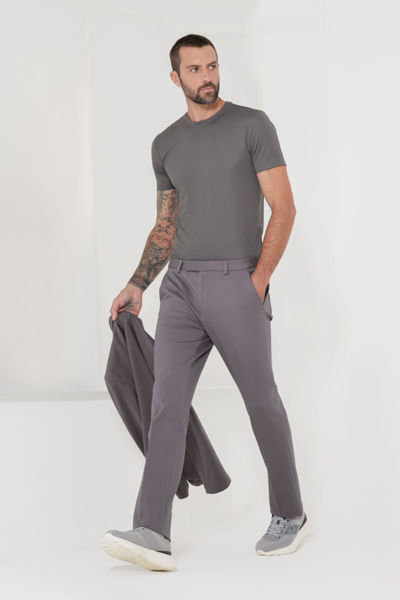 Calça Alfaiataria Flex Missão Impossível Chumbo