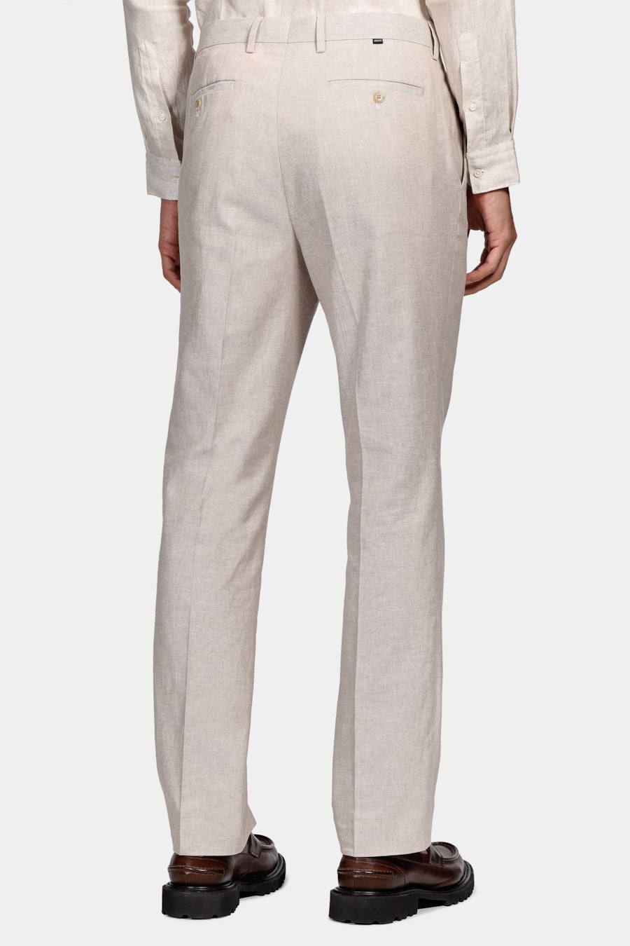 Calça Alfaiataria Linho Oxford Slim Cáqui — foto 5 de 7