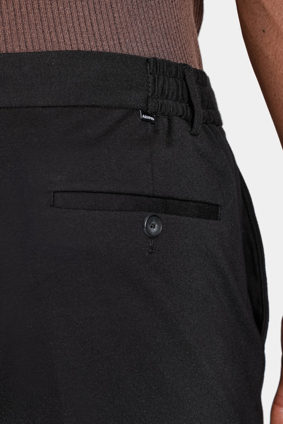 Calça Alfaiataria Malha Cós Elástico Preto — foto 4 de 6