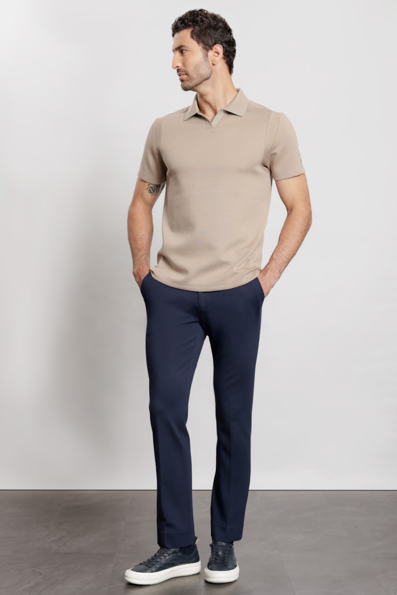 Calça Alfaiataria Malha Flex Marinho